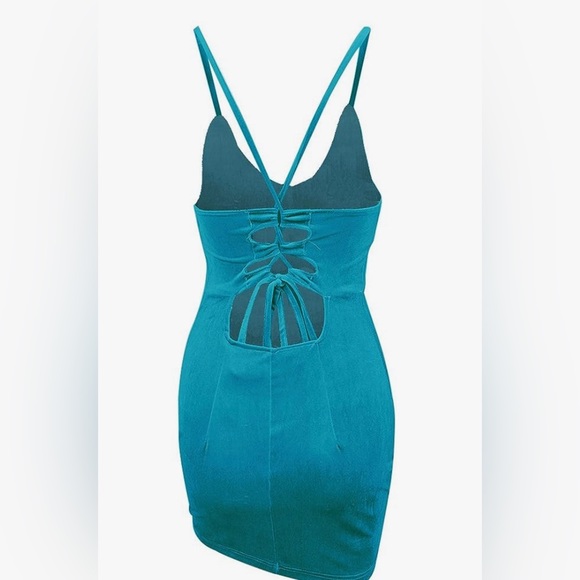 NWOT • Zyyfly Womens Spaghetti Strap Bodycon Sleeveless Backless Velvet - Picture 5 of 11